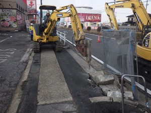 道路掘削作業